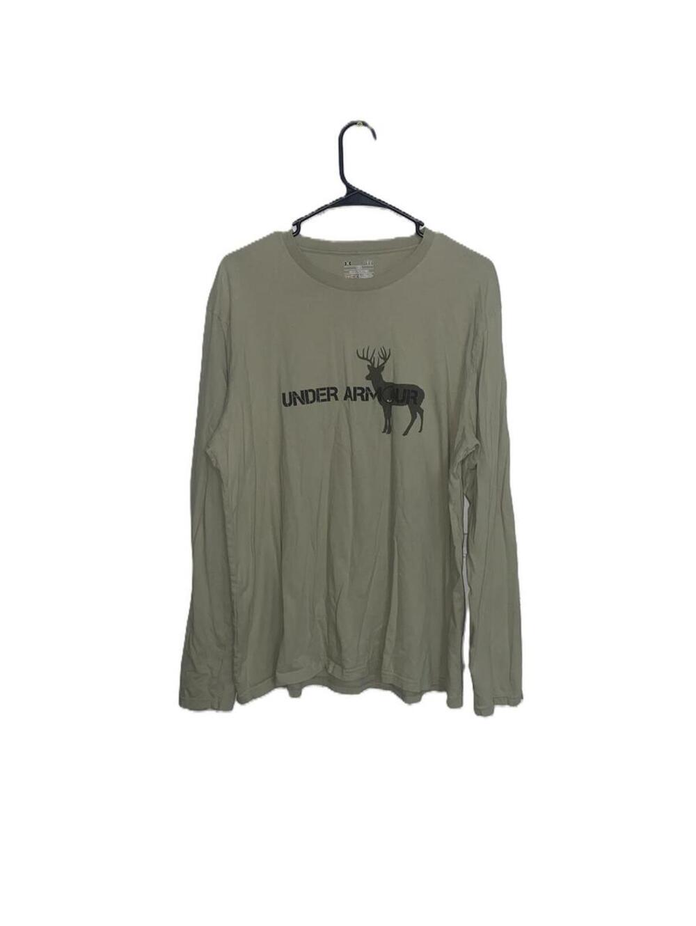 Under Armour Deer Hunting Long Sleeve HeatGear Tee Green LG Outdoor Shirt